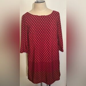 Old Navy Burgundy Dress with Pink Polka Dots